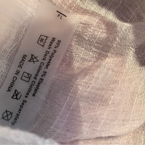 Flowy boho white gauzy pants - Picture 6 of 6